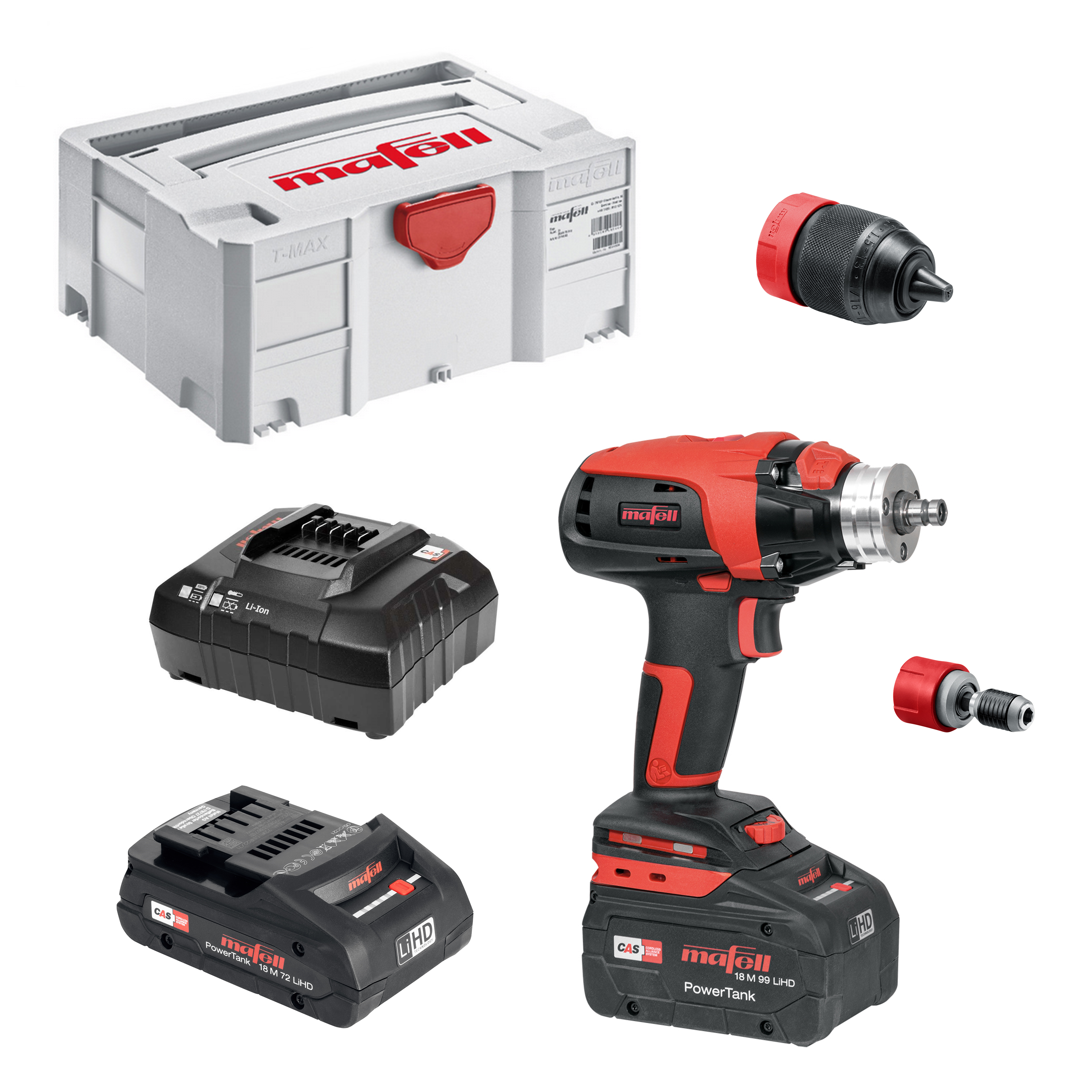 Mafell ASB 18 Akku-Schlagbohrschrauber 18V 4.0Ah + 5.5Ah Akku + Lader im T-MAX 91C901