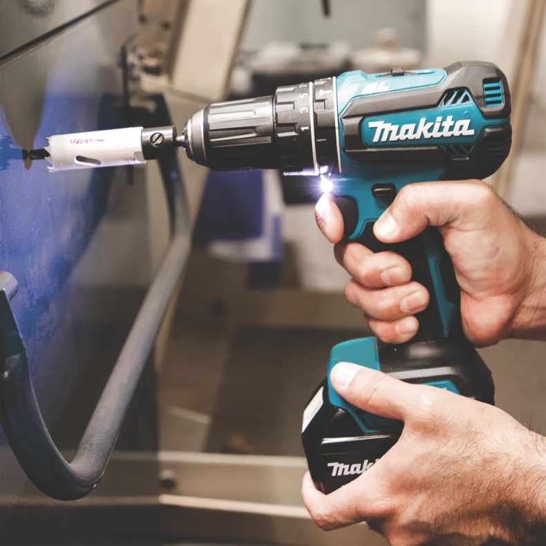 Makita DHP485RTJ Akku-Schlagbohrschrauber 18V 2x 5,0 Ah Akku + Lader im Makpac