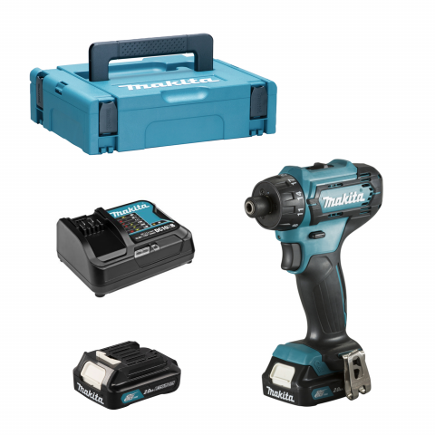 Makita DF033DSAJ Trapano a batteria 12V 2x 2.0 Ah + caricabatteria Makpac 