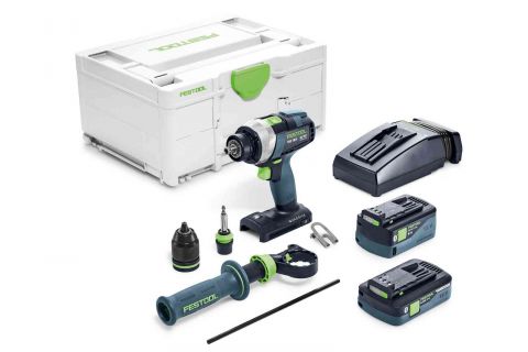 Festool TDC 18/4 5.0/4.0 I-Plus Trapano avvitatore a batteria 18V batteria + caricabatteria in valigetta