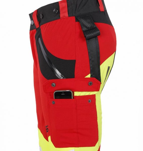 PSS X-treme Air 5x5 pantaloni antitaglio rosso/giallo