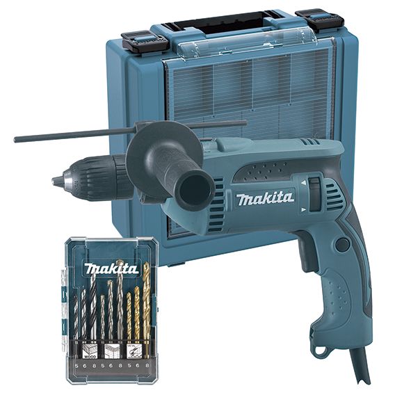 Makita HP1641K1X Trapano a percussione 680W valigetta di trasporto