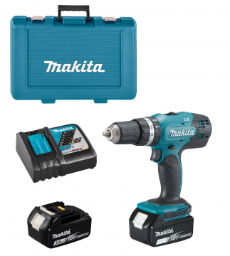 Makita DHP453RFE Akku-Schlagbohrschrauber 18V 2x 3,0 Ah Akku + Lader im Transportkoffer