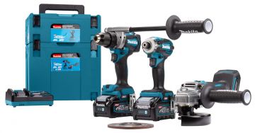 Makita DK0125G301 Combo Kit 40V 2x 4,0Ah Makpac (GA005G + TD001G + DF001G)