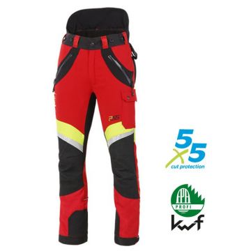 PSS X-treme Air 5x5 pantaloni antitaglio rosso/giallo