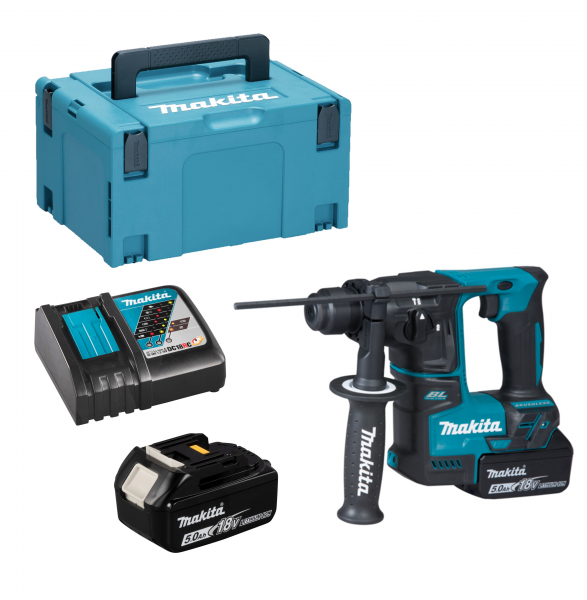 Makita DHR171RTJ Tassellatore a batteria 18V 2x 5.0 Ah + caricabatteria Makpac