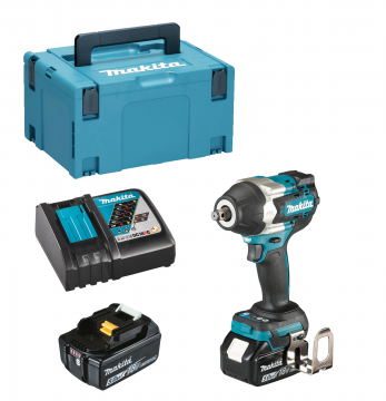 Makita DTW700RTJ Akku-Schlagschrauber 18V 2x 5,0 Ah Akku + Lader im Makpac 