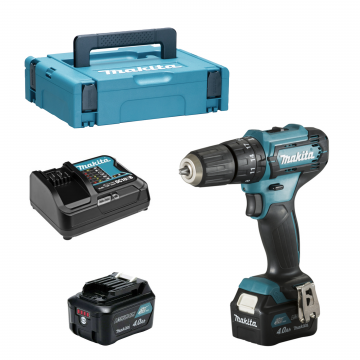 Makita HP333DSMJ Akku-Schlagbohrschrauber 12V 2x 4,0 Ah Akku + Lader im Makpac 