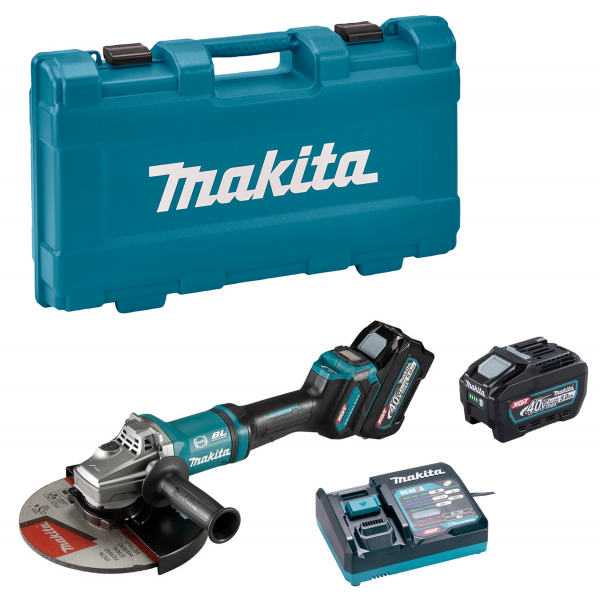 Makita GA038GT201 Akku-Winkelschleifer 40V 2 x 5,0Ah Akku + Lader im Transportkoffer