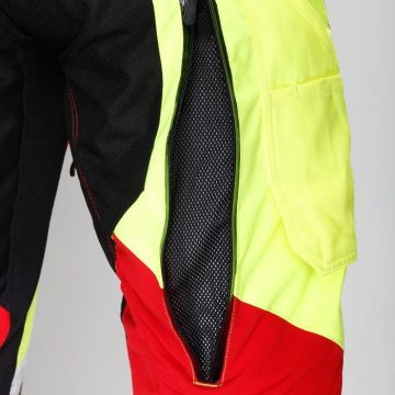 PSS X-treme Air 5x5 pantaloni antitaglio rosso/giallo
