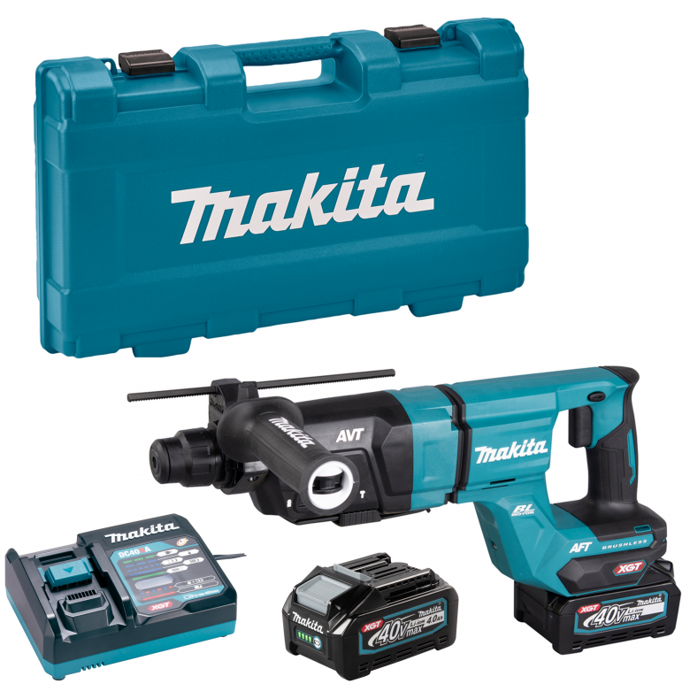 Makita HR007GM201 Martello combinato a batteria 40V 2x 4,0Ah + Caricabatteria valigetta di trasporto