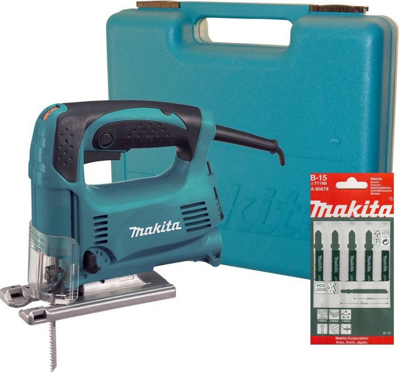 Makita 4329KX1 seghetto alternativo elettrico 450W valigetta di trasporto e accessori 